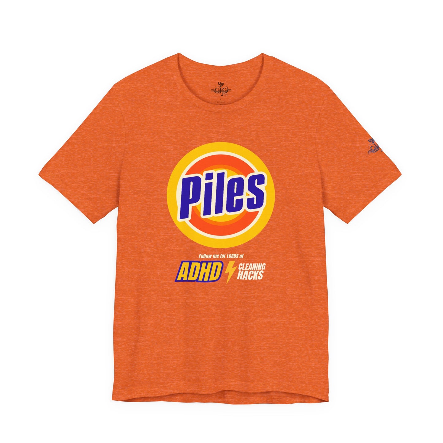 Piles - Loads of ADHD Cleaning Hacks - Adult Unisex Jersey Short Sleeve Tee