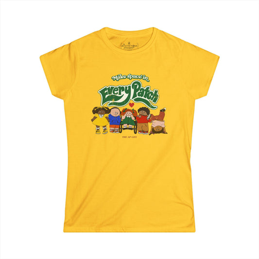 Make Space in Every Patch - Inclusion Matters - Women's Softstyle Semi-Fitted Tee