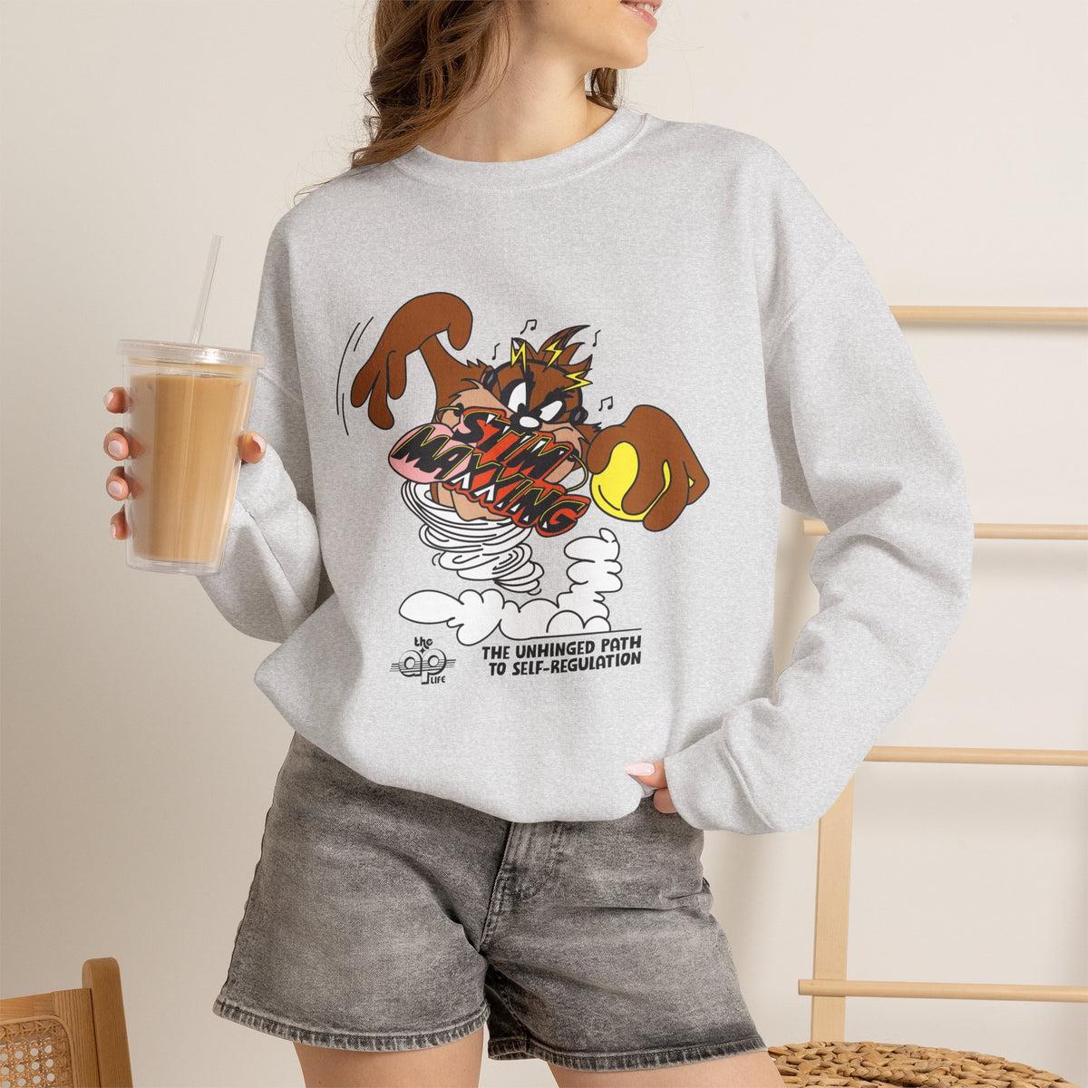 Stim-Maxxing - The Unhinged Path to Self-Regulation - Adult Unisex Heavy Blend™ Crewneck Sweatshirt