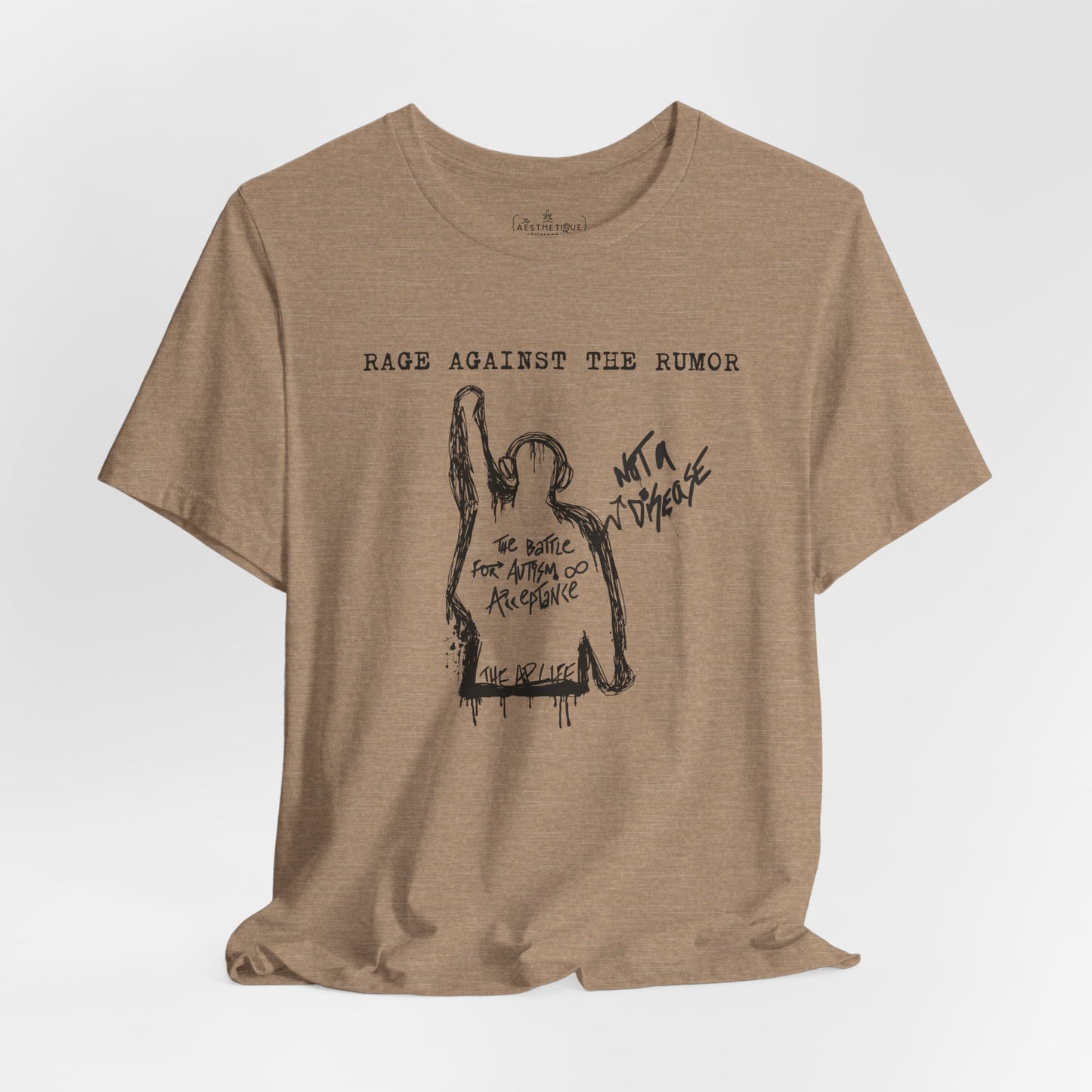 Rage Against the Rumor - The Battle for Autism Acceptance - Adult Unisex Tee