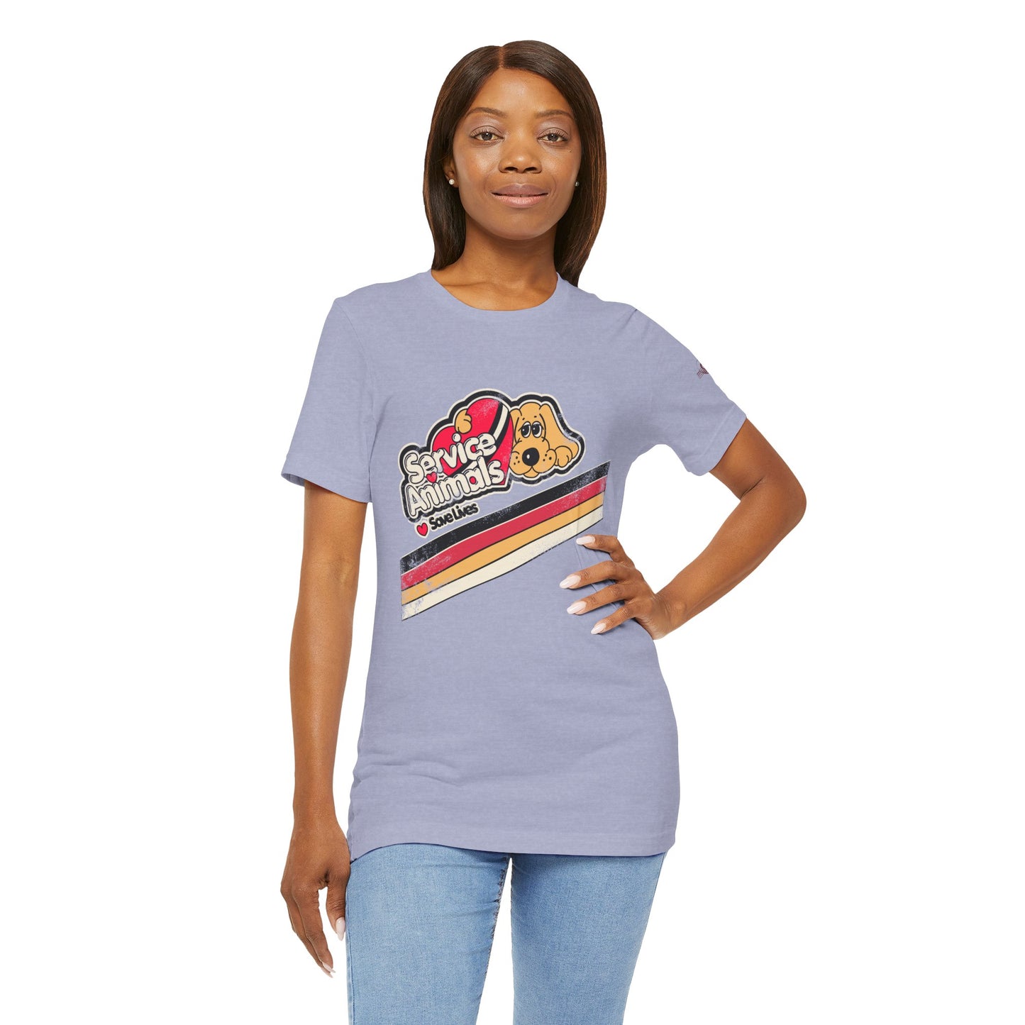 Service Animals Save Lives - Adult Unisex Jersey Short Sleeve Tee