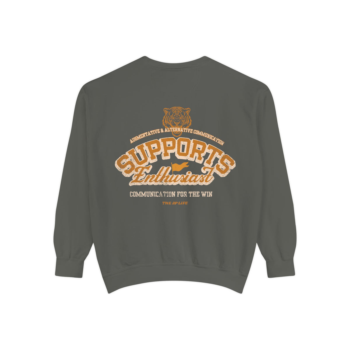 AAC Supports Team Enthusiast - Communication for the Win - Adult Unisex Sweatshirt