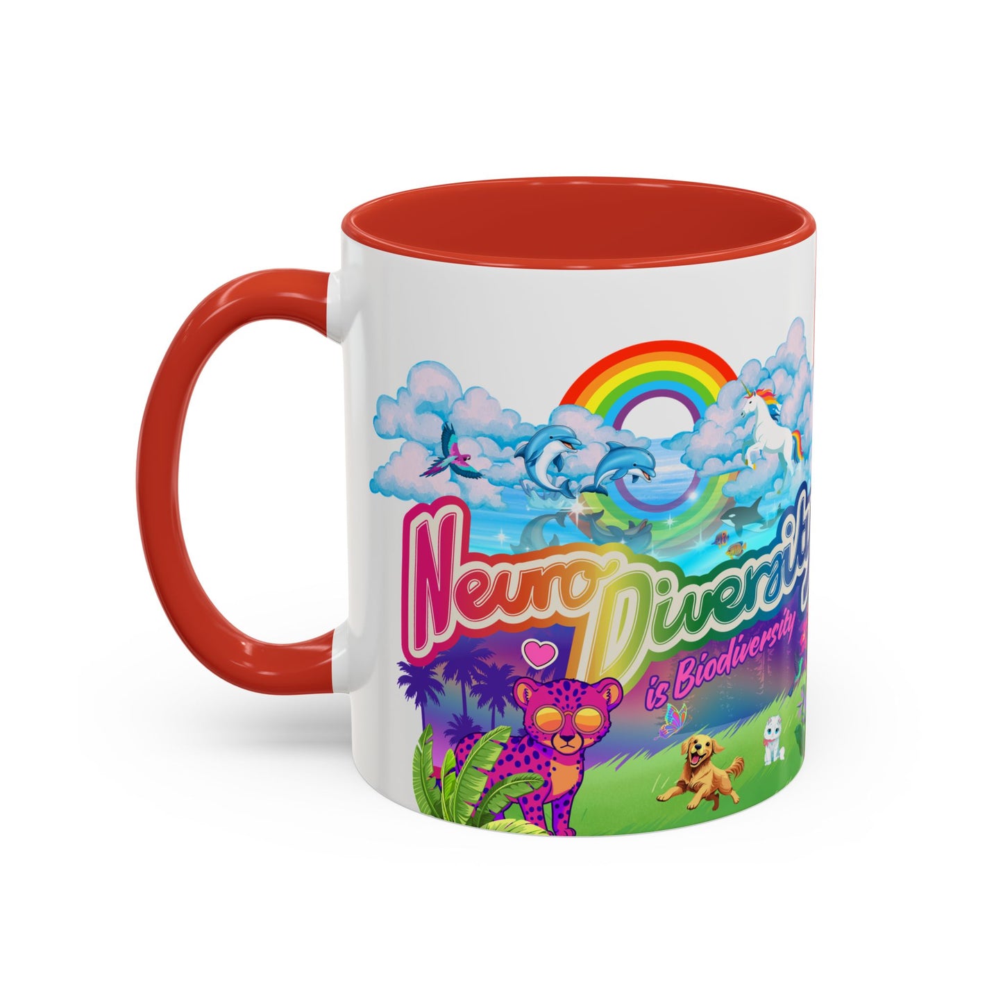 Neurodiversity is Biodiversity - Accent Coffee Mug (11, 15oz)
