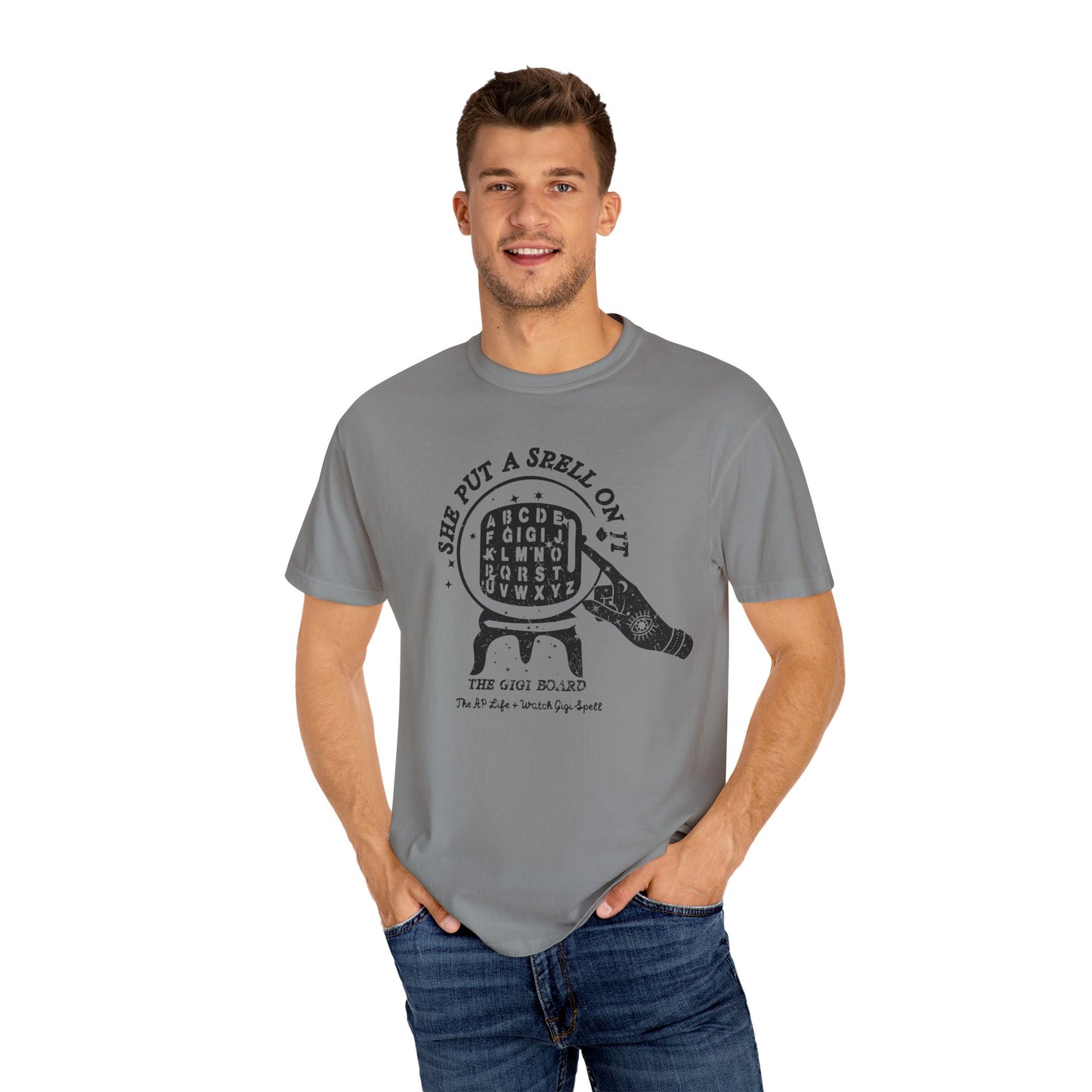 She Put a Spell on it - The Gigi Board - Adult Unisex Tee - Watch Gigi Spell Fundraiser