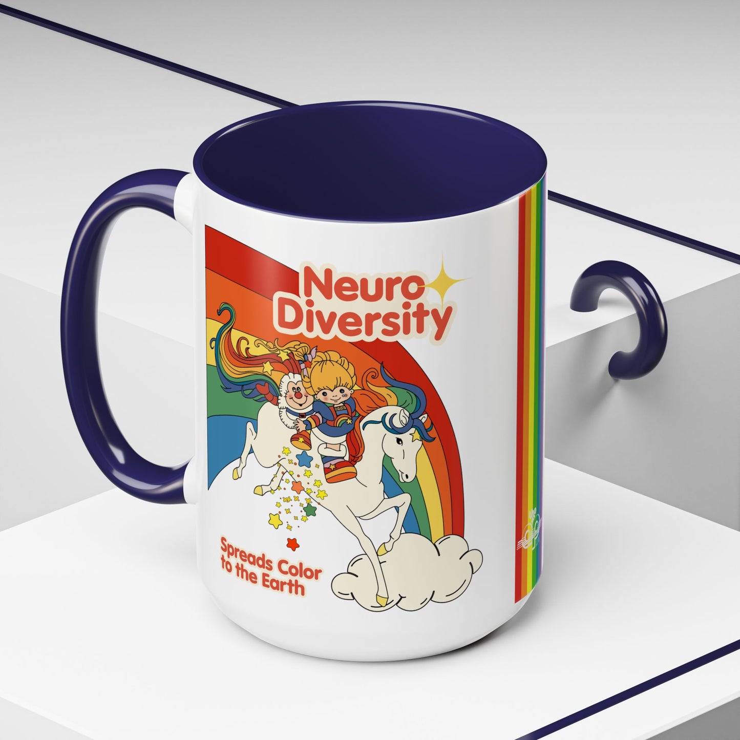 Neurodiversity Spreads Color to the Earth - Accent Coffee Mug (11, 15oz)