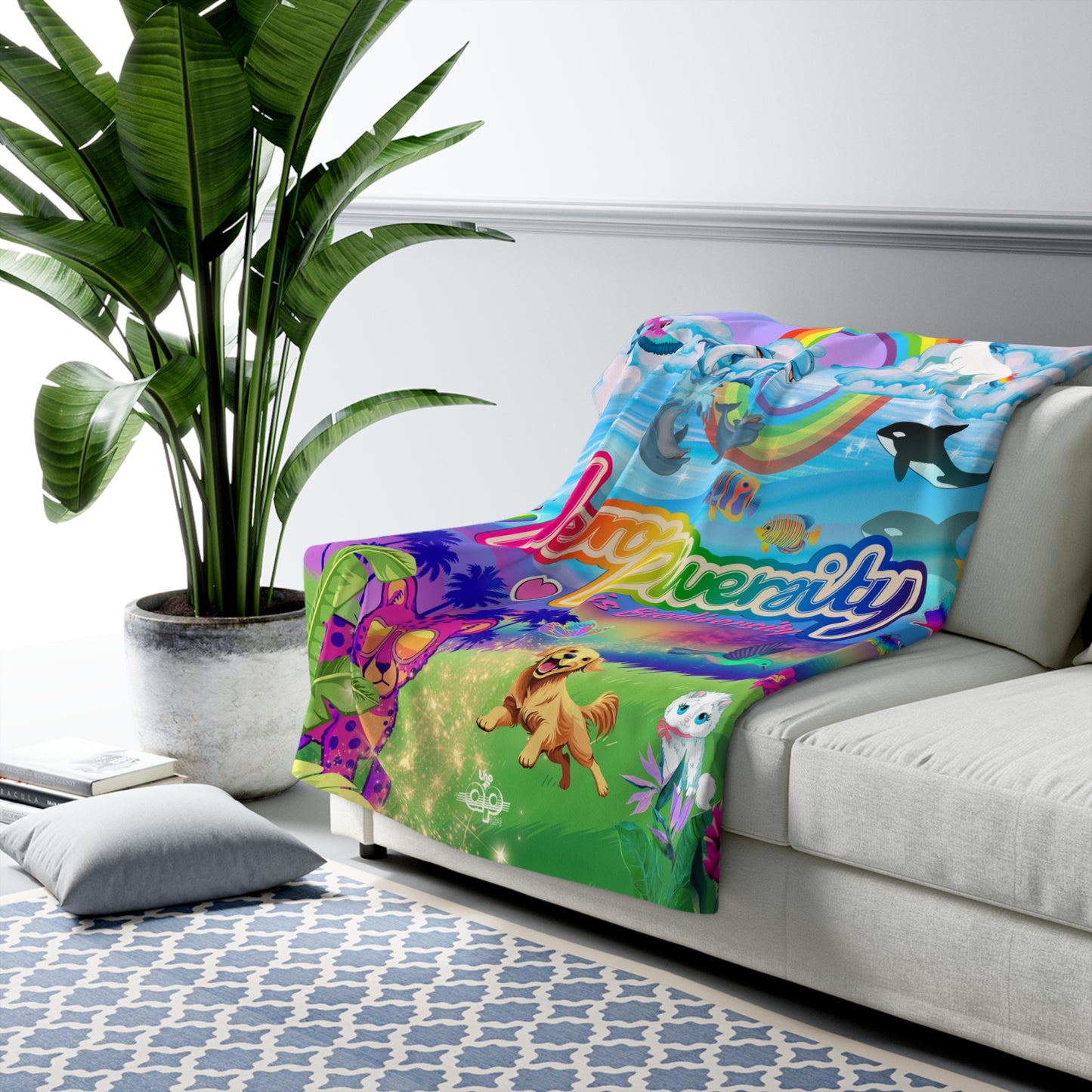 Neurodiversity is Biodiversity - Sherpa Fleece Blanket