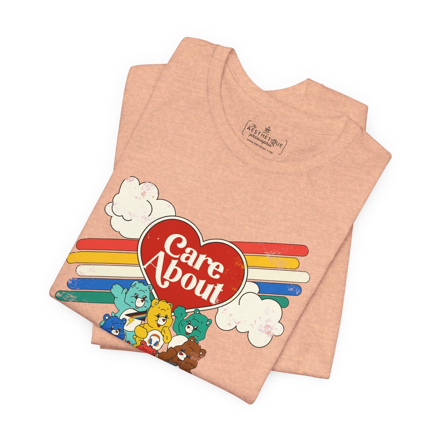 Care About Disability Rights - Retro 80s Vibe - Adult Unisex Jersey Tee (Ships Internationally)