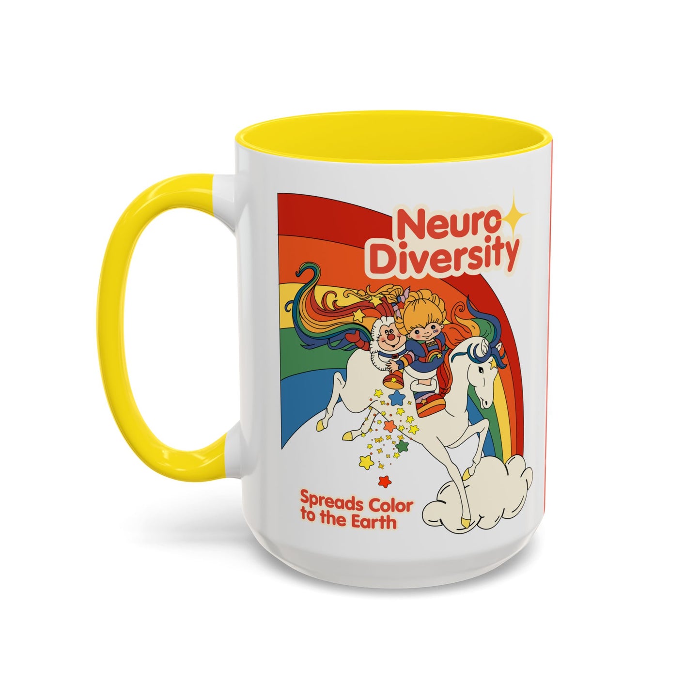 Neurodiversity Spreads Color to the Earth - Accent Coffee Mug (11, 15oz)