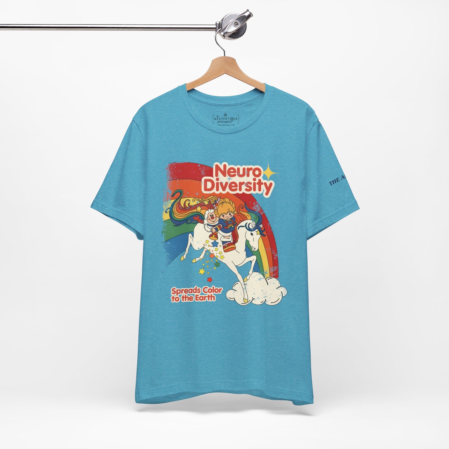 Neurodiversity Spreads Color to the Earth - Adult Unisex Jersey Short Sleeve Tee