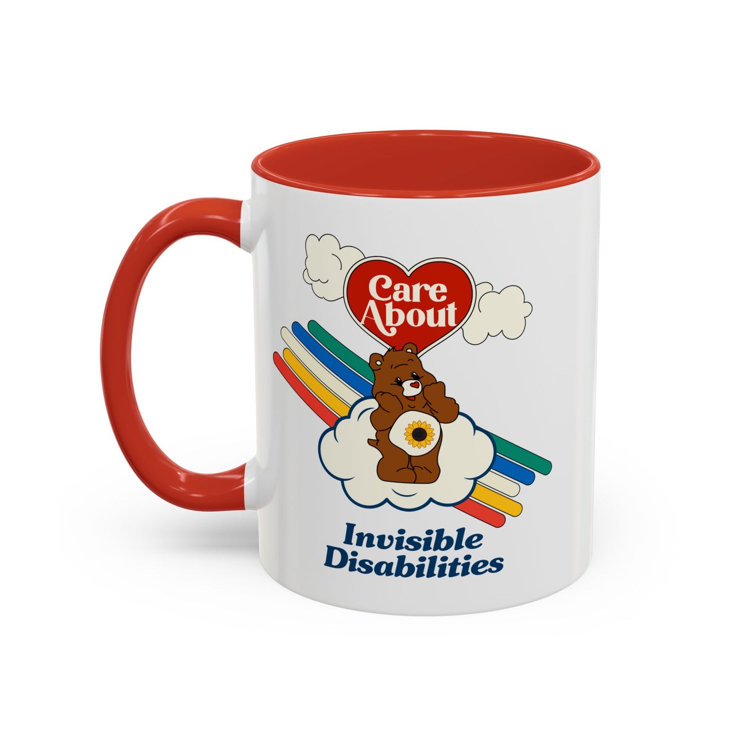 Care About Invisible Disabilities - Disability Rights - Accent Coffee Mug (11, 15oz)