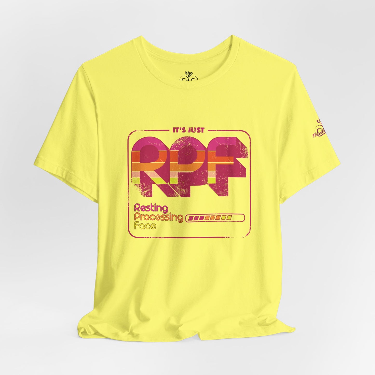 It's Just RPF - Resting Processing Face - Adult Unisex Jersey Short Sleeve Tee