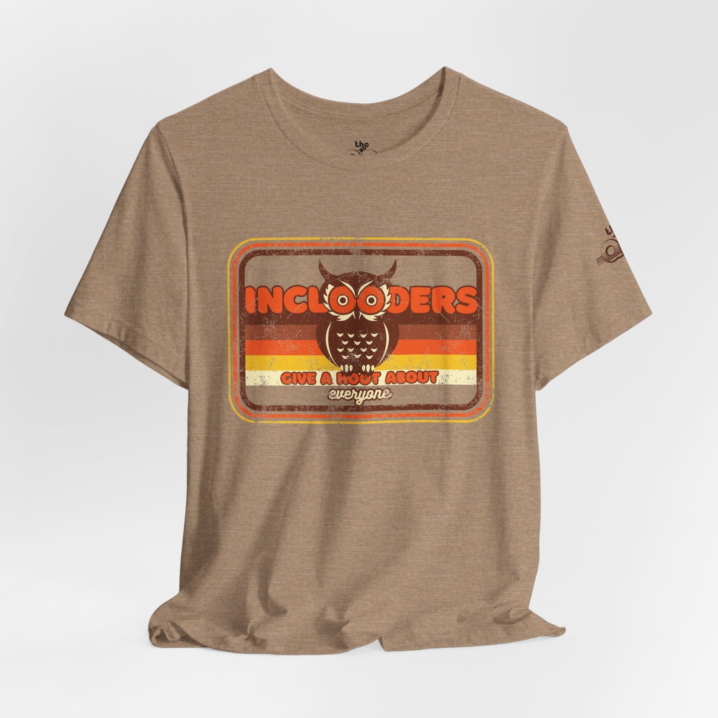 Inclooders Give a Hoot About Everyone - Adult Unisex Jersey Short Sleeve Tee