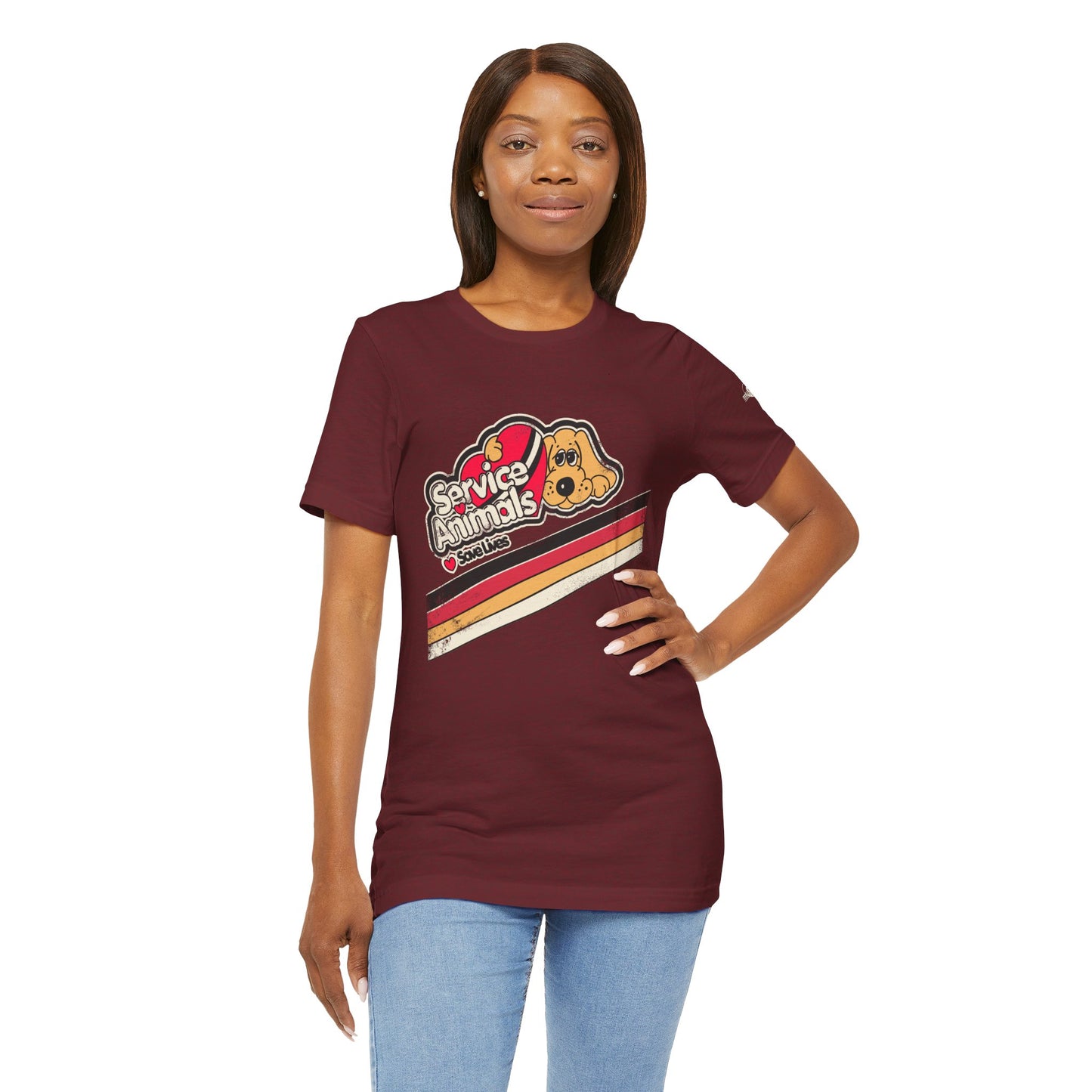 Service Animals Save Lives - Adult Unisex Jersey Short Sleeve Tee