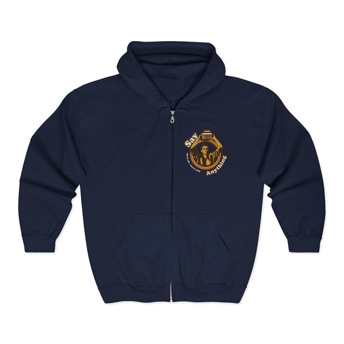 Say Anything - AAC- Lilly's Voice + The AP Life - Adult Unisex Heavy Blend™ Full Zip Hooded Sweatshirt