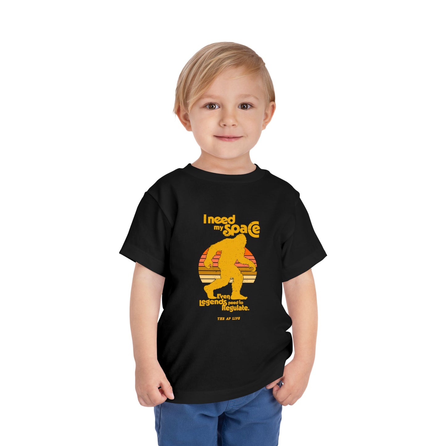 I Need My Space (Even Legends Need to Regulate) Bigfoot/Sasquatch - Toddler Jersey Tee