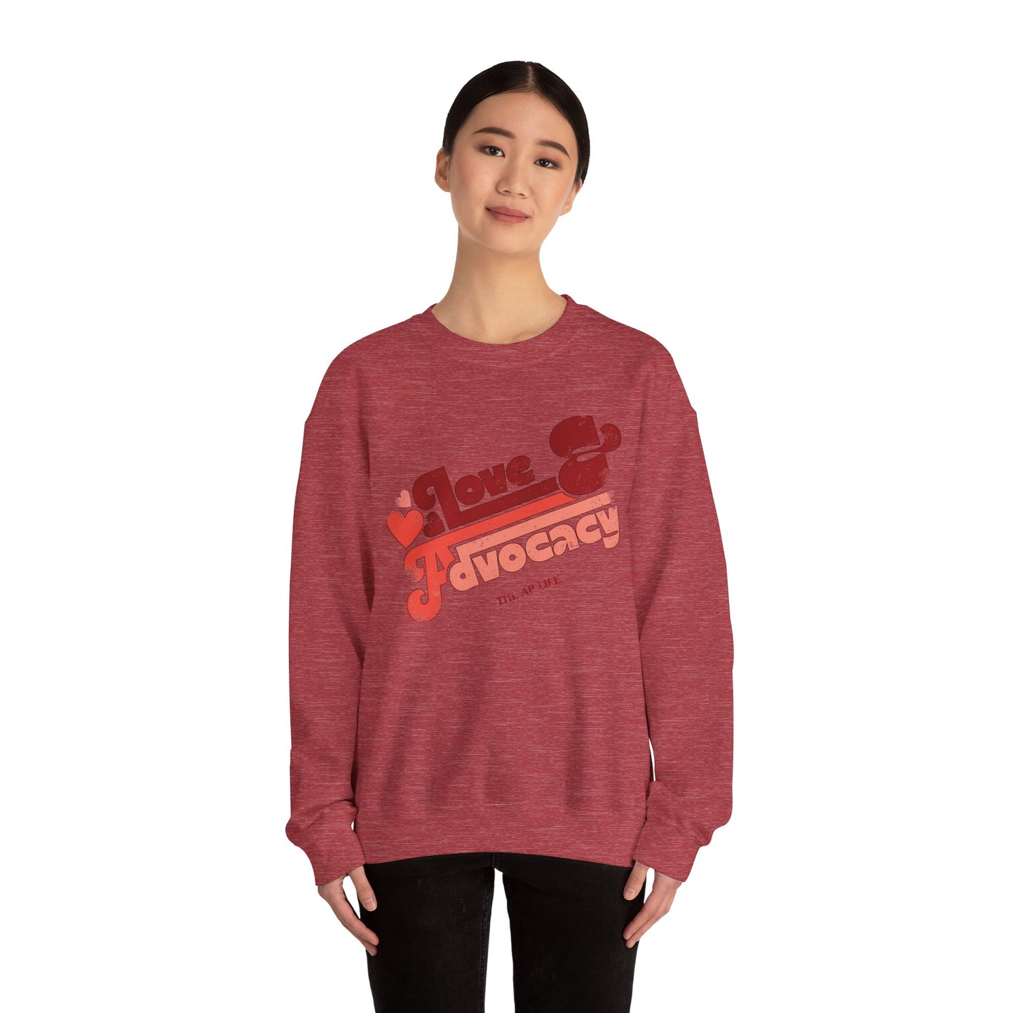 Love & Advocacy - Adult Unisex Heavy Blend™ Crewneck Sweatshirt