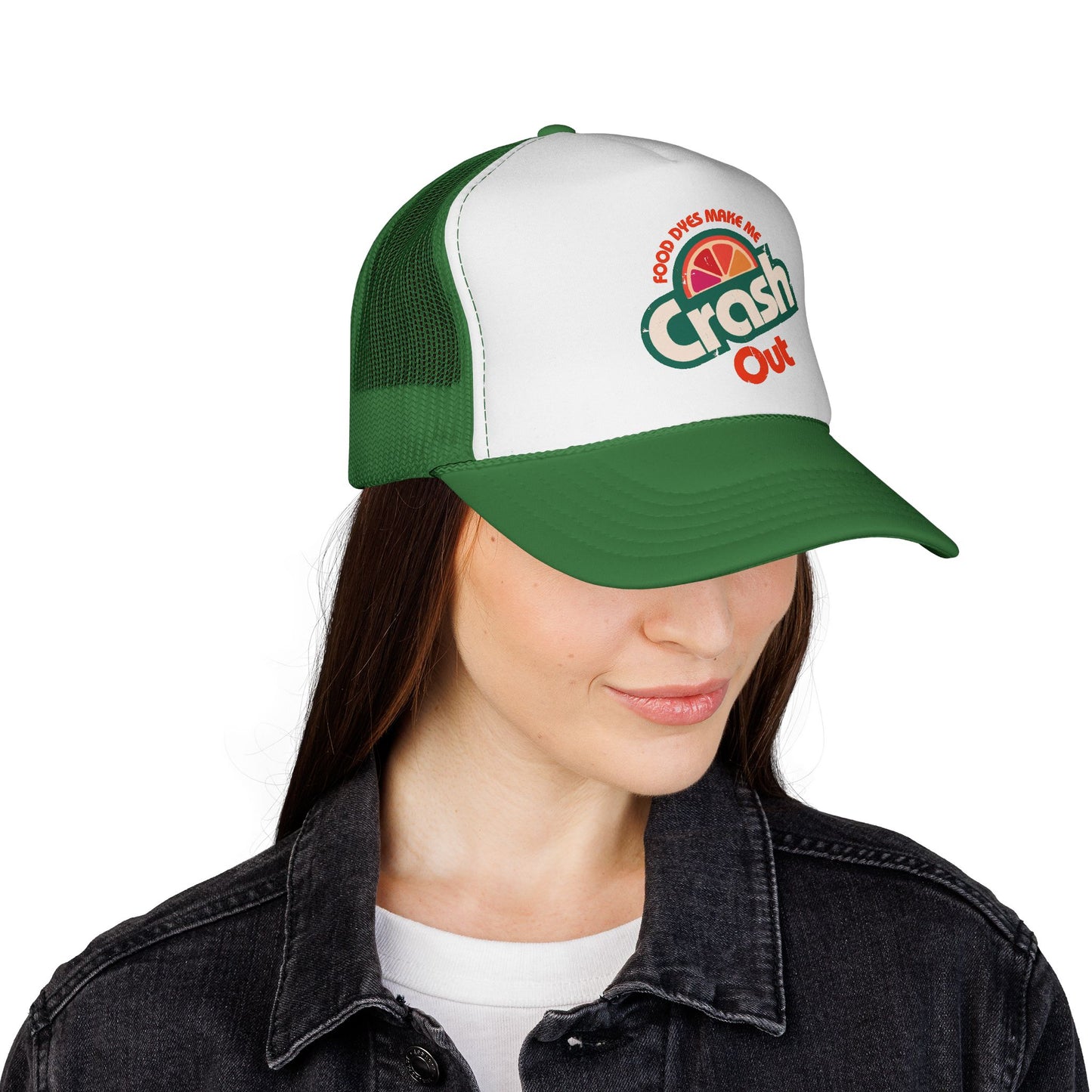 Food Dyes Make Me Crash Out - Adult Unisex Trucker Cap