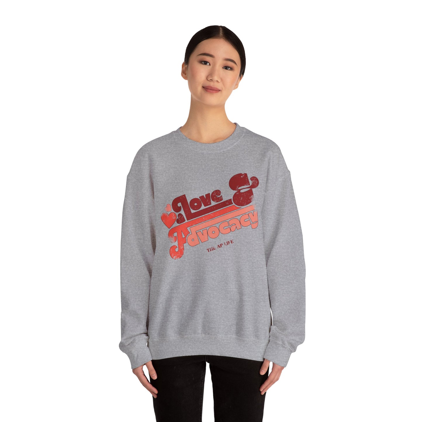 Love & Advocacy - Adult Unisex Heavy Blend™ Crewneck Sweatshirt