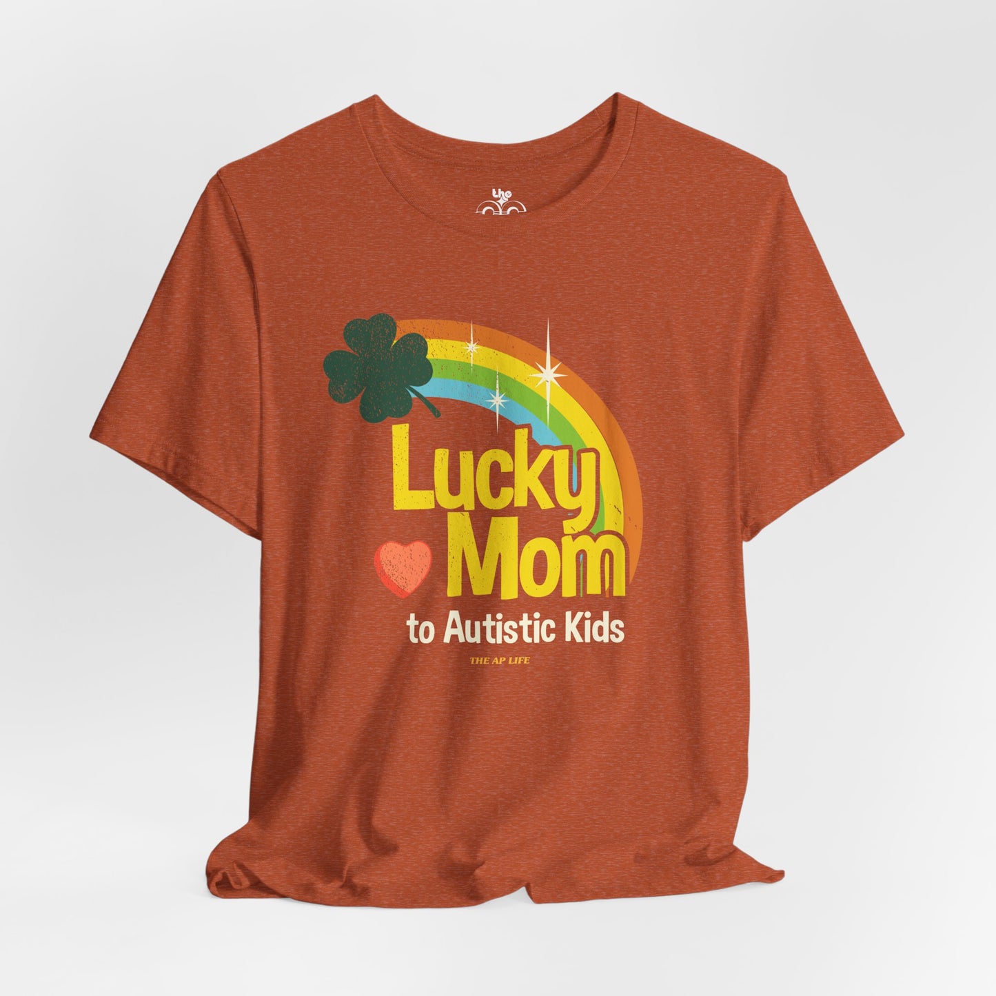 Lucky Mom to Autistic Kids - Adult Unisex Jersey Short Sleeve Tee