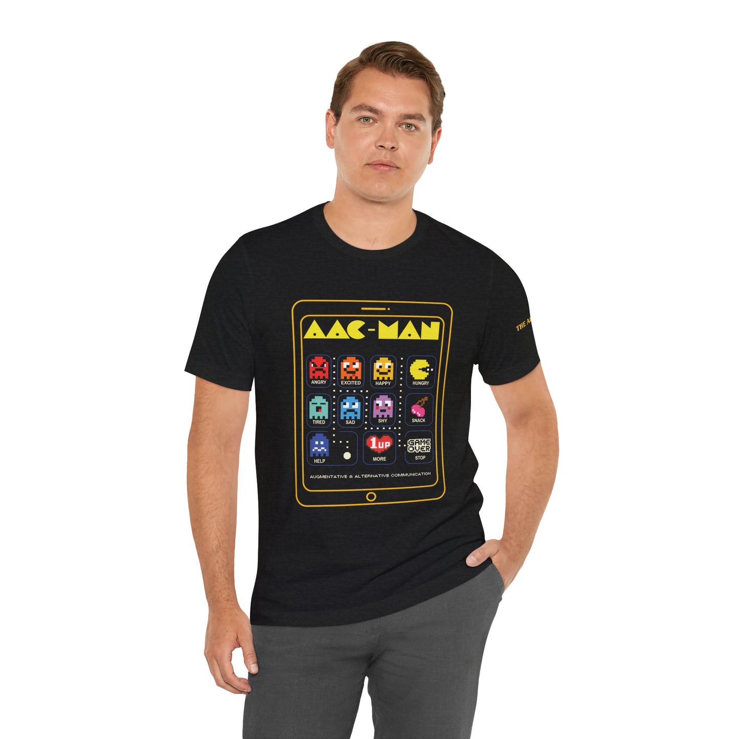 AAC Man - Communication - Retro Gaming Style - Adult Unisex Jersey Short Sleeve Tee
