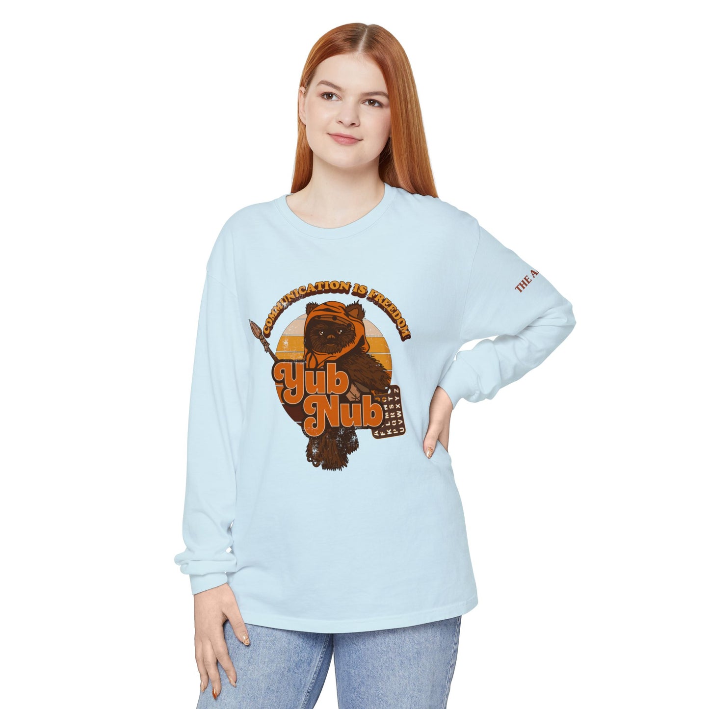 Communication is Freedom - Yub Nub - S2C - Adult Unisex Garment-dyed Long Sleeve T-Shirt