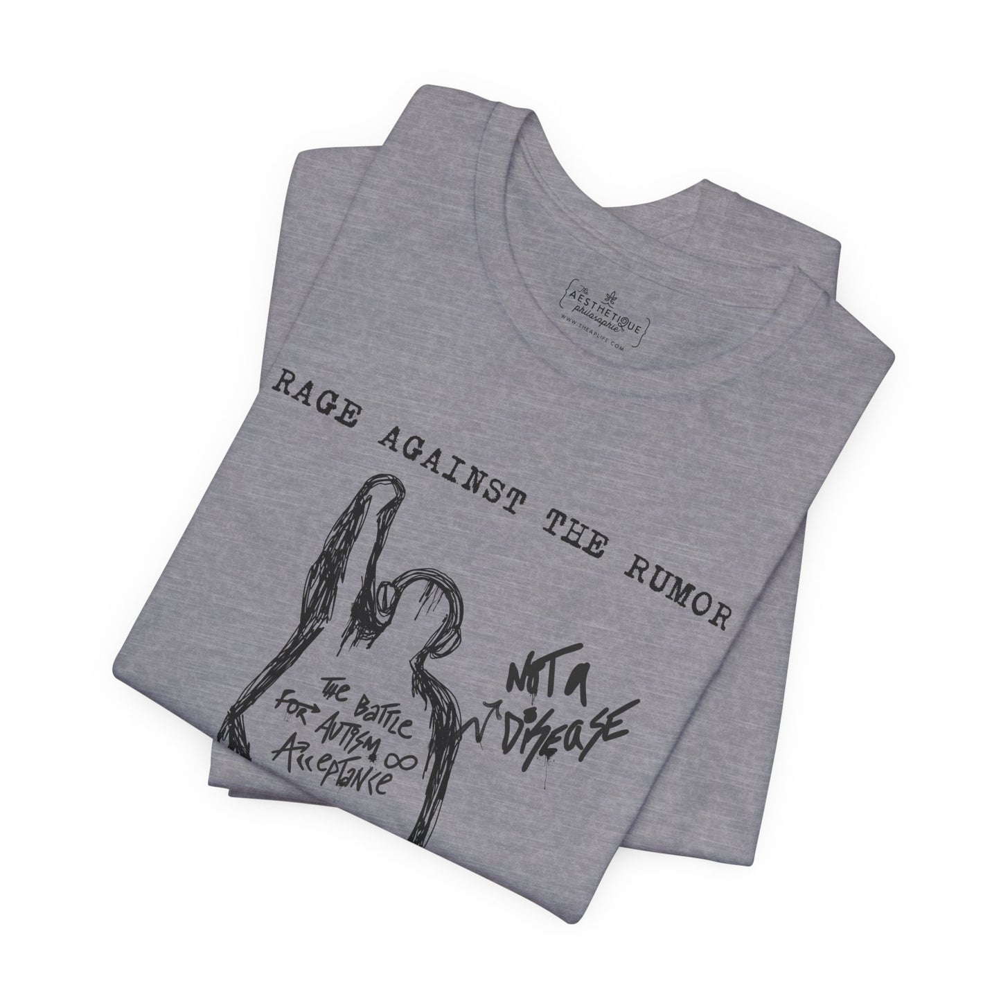 Rage Against the Rumor - The Battle for Autism Acceptance - Adult Unisex Tee
