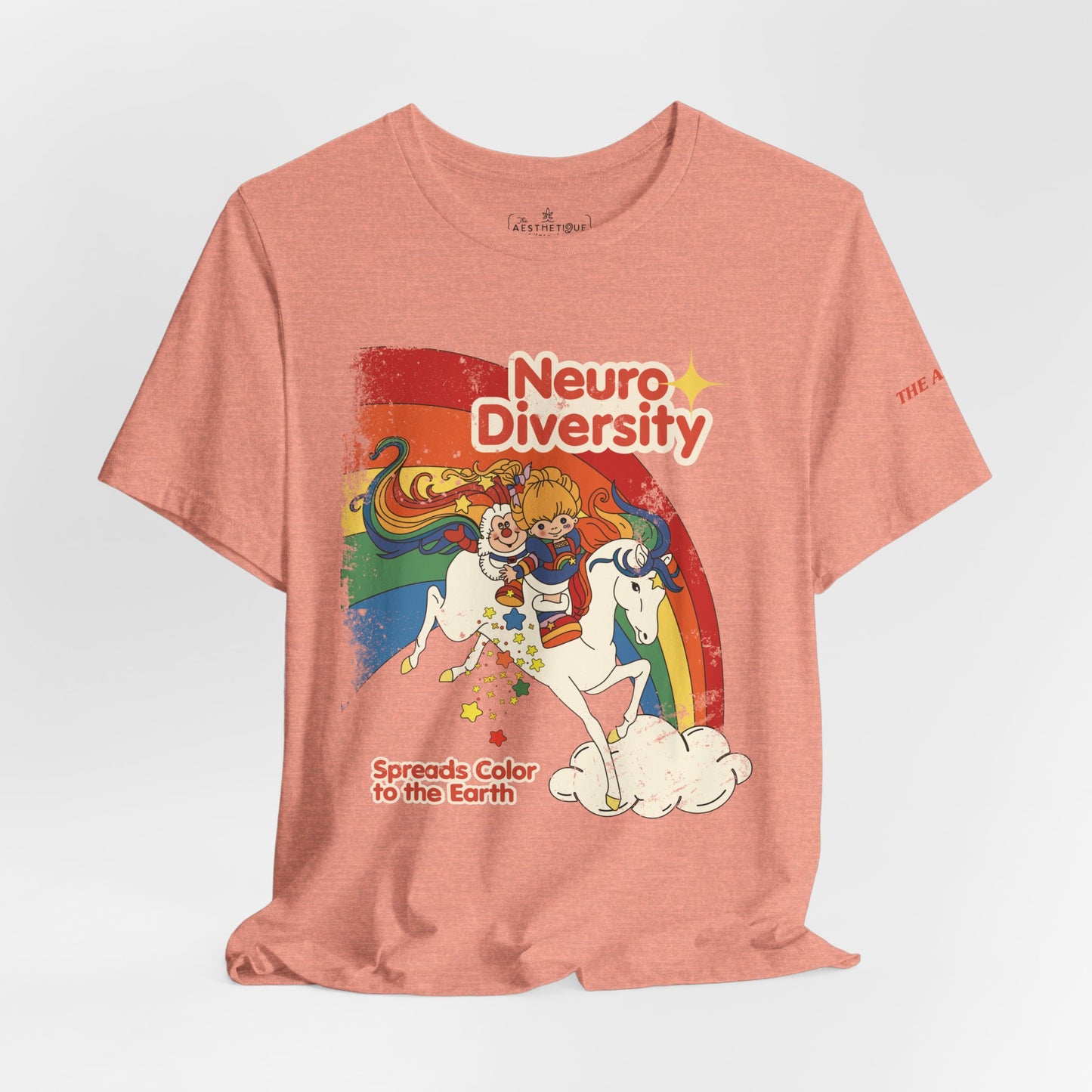 Neurodiversity Spreads Color to the Earth - Adult Unisex Jersey Short Sleeve Tee