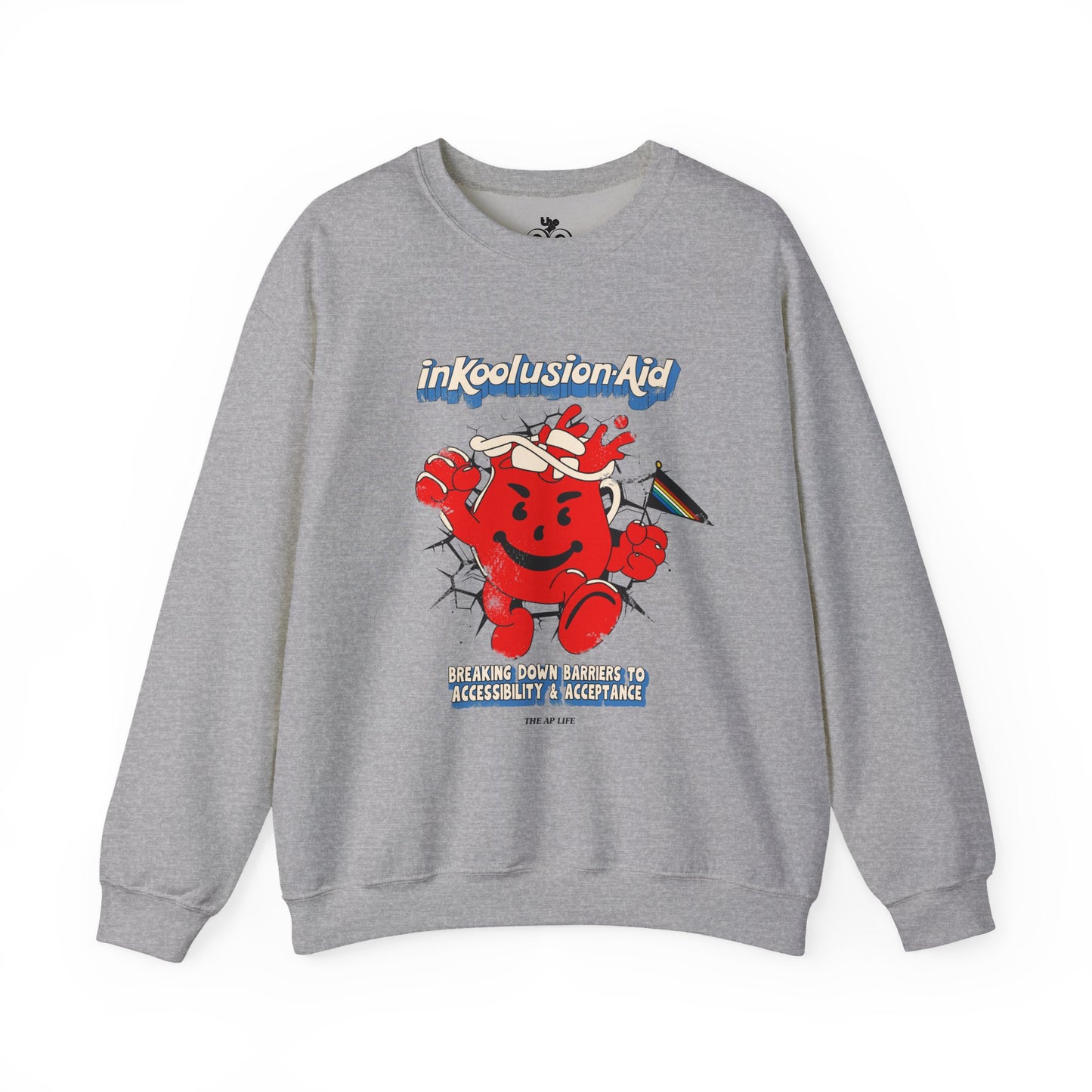 InKoolusion Aid - Breaking Down Barriers to Accessibility & Acceptance - Adult Unisex Heavy Blend™ Crewneck Sweatshirt