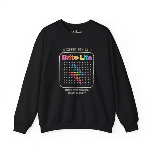 Autistic Joy is a Brite Lite - Adulte Unisex Heavy Blend™ Crewneck Sweatshirt
