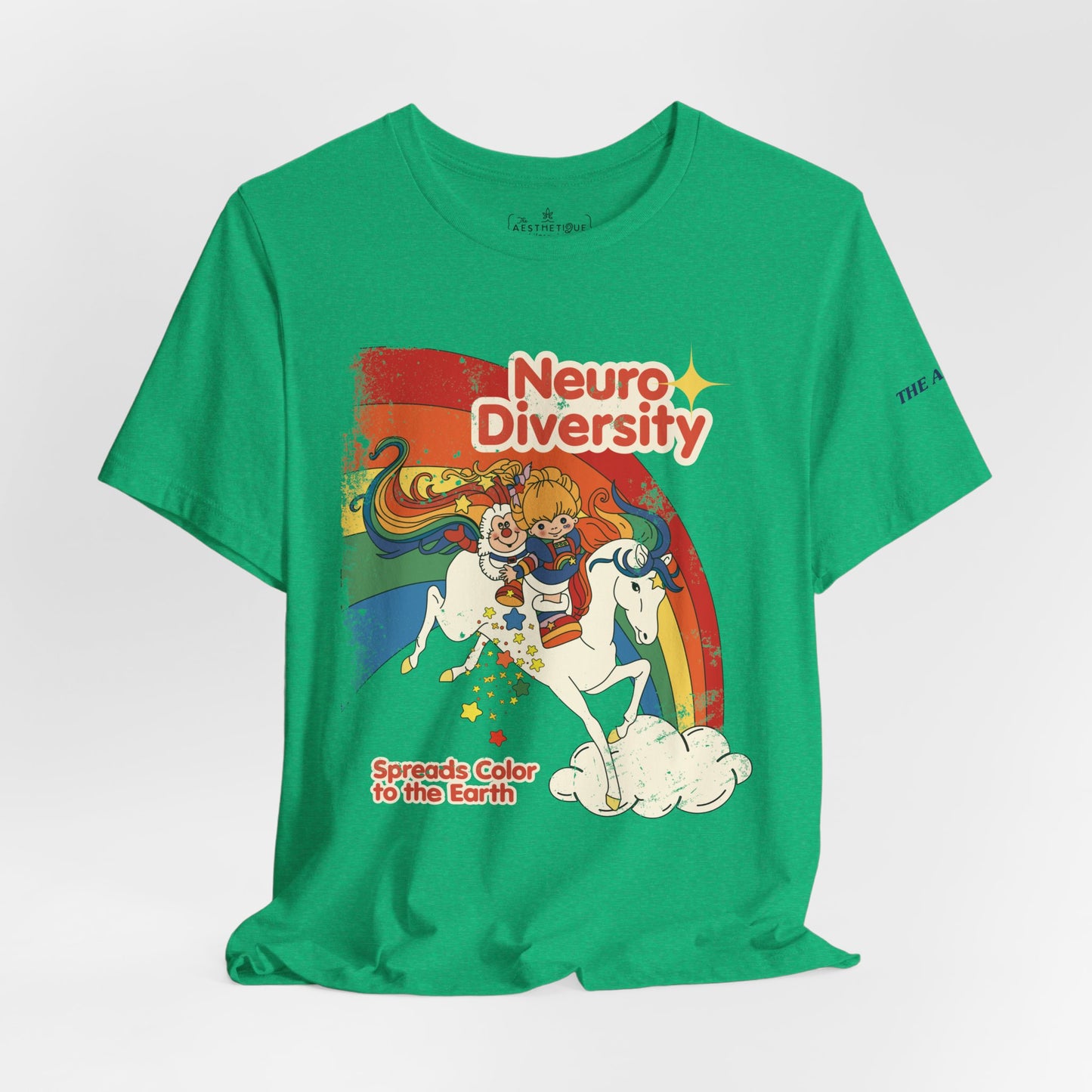 Neurodiversity Spreads Color to the Earth - Adult Unisex Jersey Short Sleeve Tee