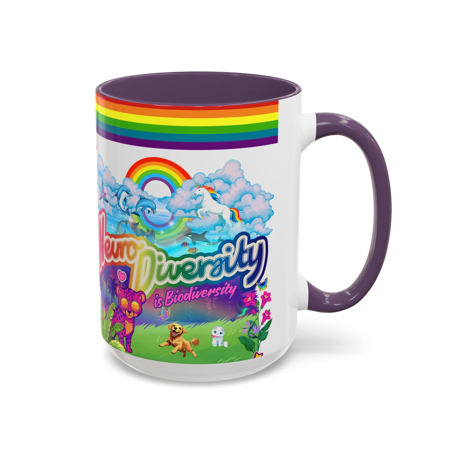 Neurodiversity is Biodiversity - Accent Coffee Mug (11, 15oz)