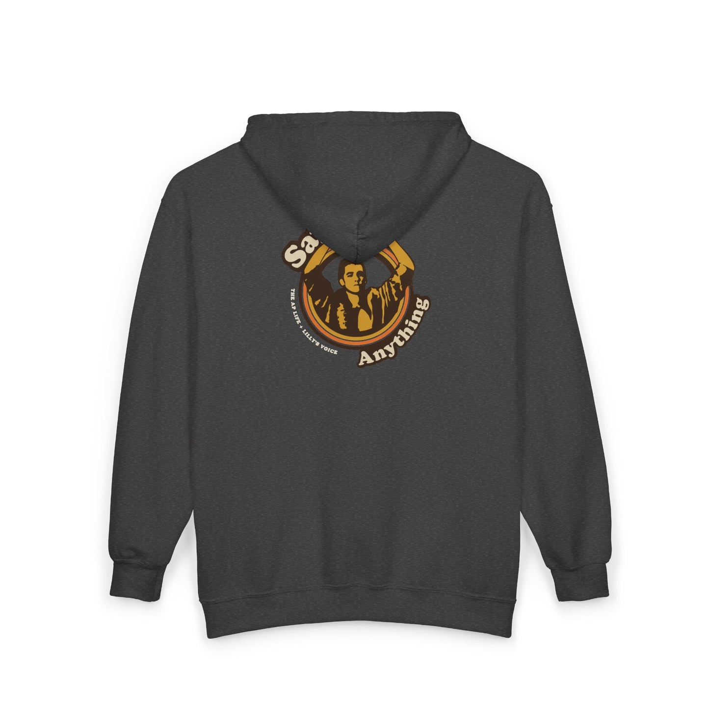 Say Anything - AAC- Lilly's Voice + The AP Life - Adult Unisex Heavy Blend™ Full Zip Hooded Sweatshirt