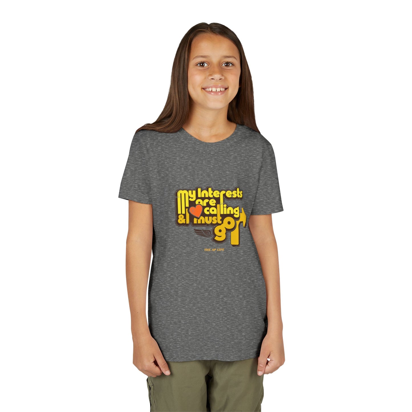 My Interests Are Calling & I Must Go - Unisex Youth Short Sleeve Tee