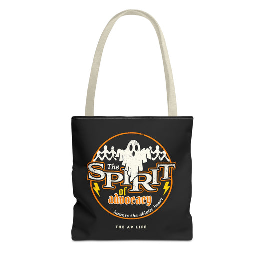 The Spirit of Advocacy (Haunts the Ableist Heart) - Halloween - Canvas Tote Bag