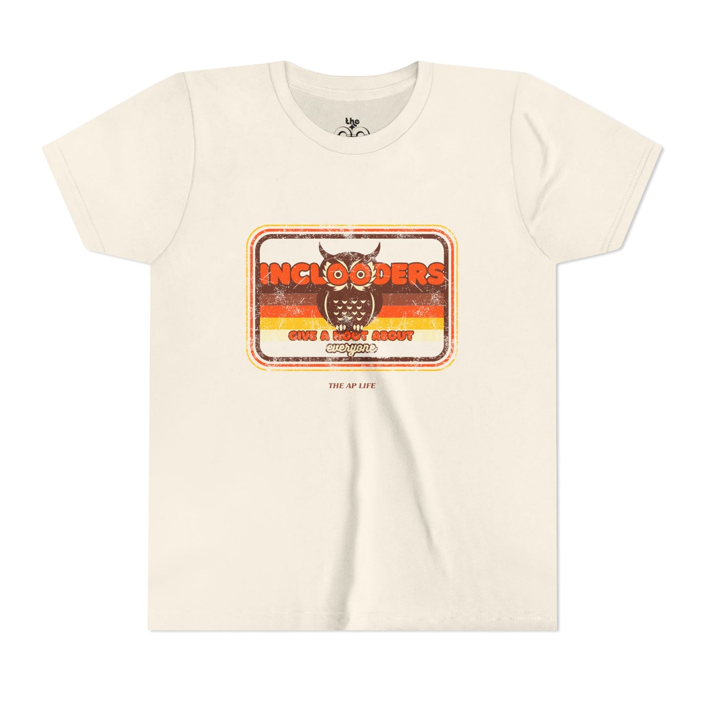 Inclooders Give a Hoot About Everyone - Unisex Youth Short Sleeve Tee