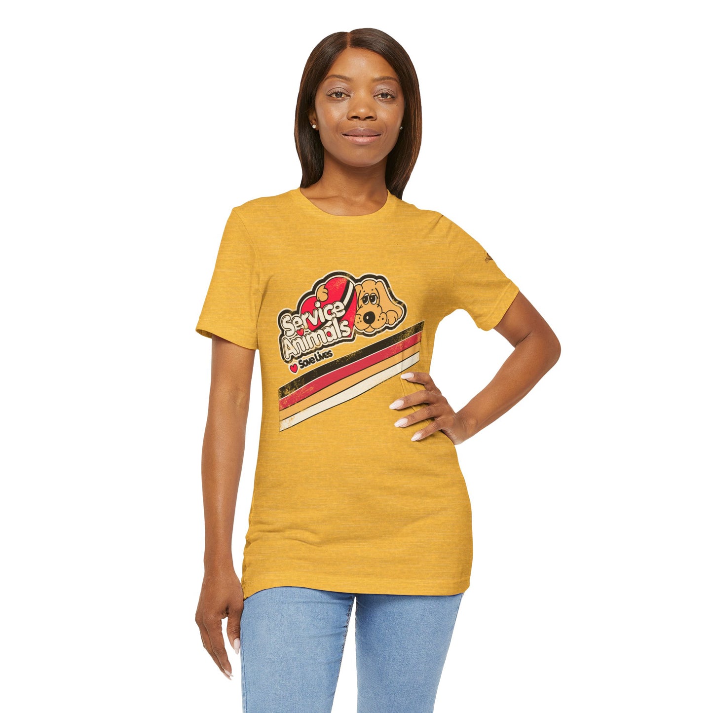 Service Animals Save Lives - Adult Unisex Jersey Short Sleeve Tee