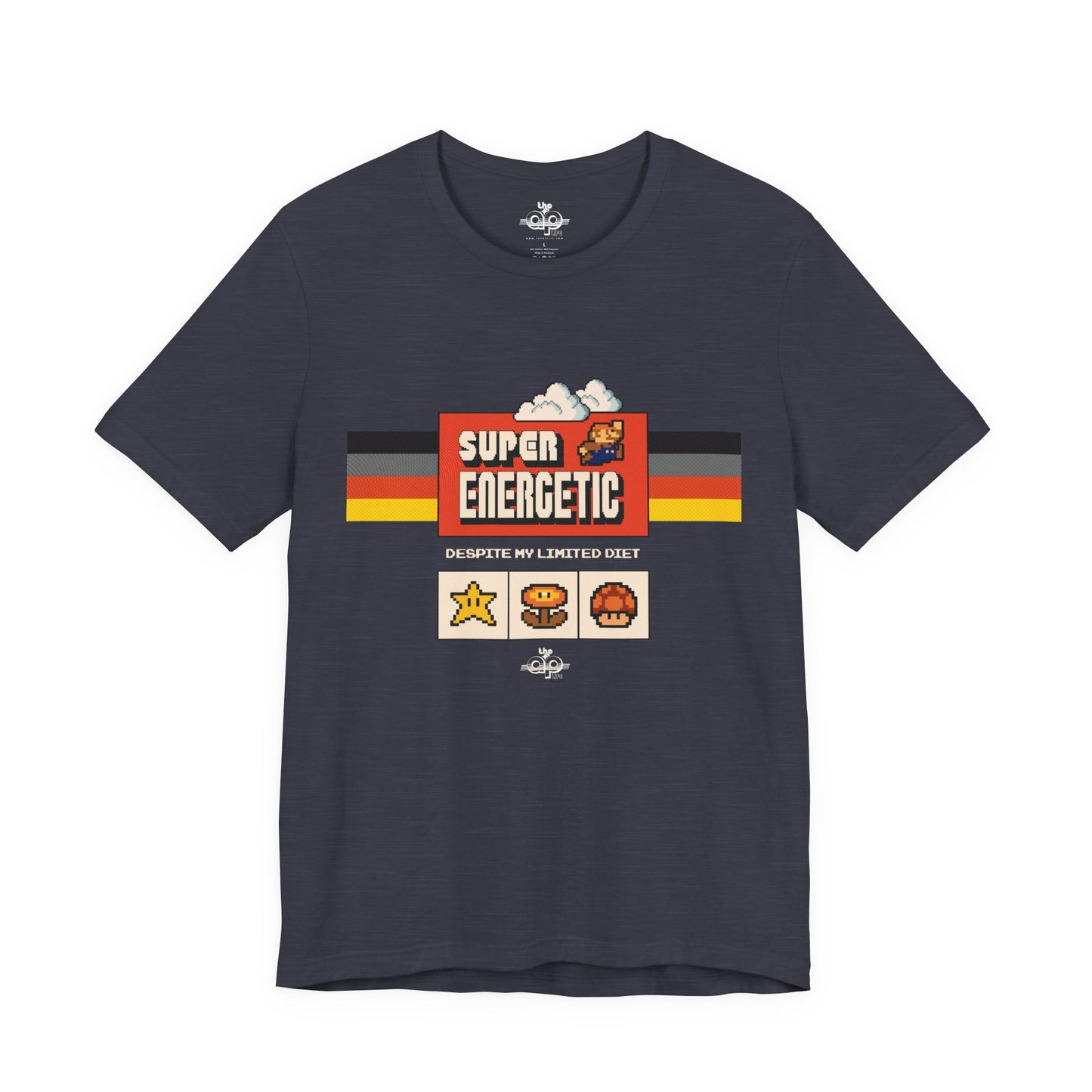Super Energetic, Despite My Limited Diet - Adult Unisex Jersey Short Sleeve Tee