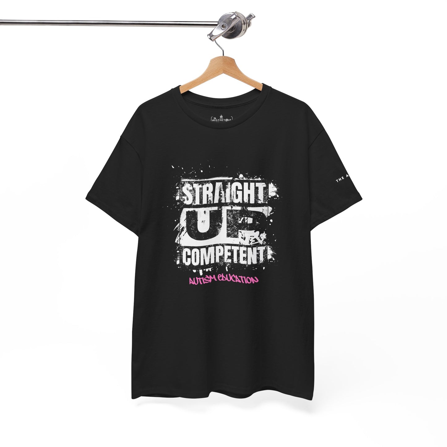 Straight Up Competent Autism Education - Adult Unisex Cotton Tee