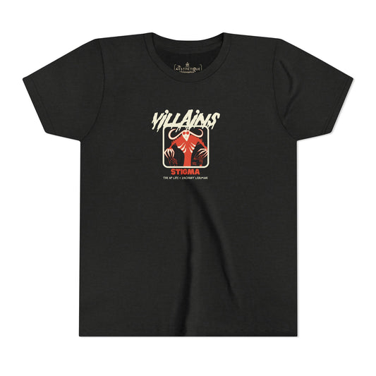 Villains of The Autistic Community Series - Stigma - Zachary Lierman - Youth Unisex Jersey Tee