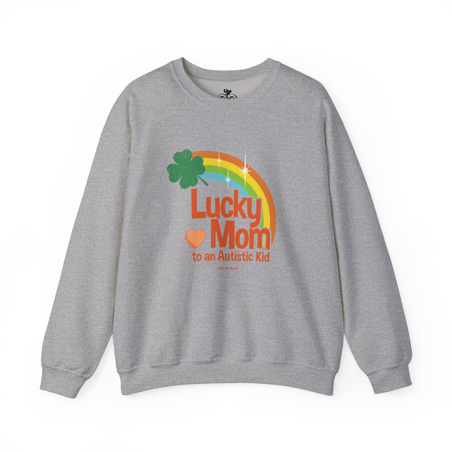 Lucky Mom to an Autistic Kid - Adult Unisex Heavy Blend™ Crewneck Sweatshirt
