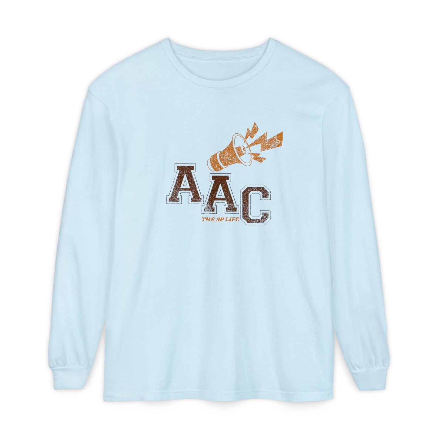 AAC Supports Team Enthusiast - Communication for the Win - Unisex Garment-dyed Long Sleeve T-Shirt