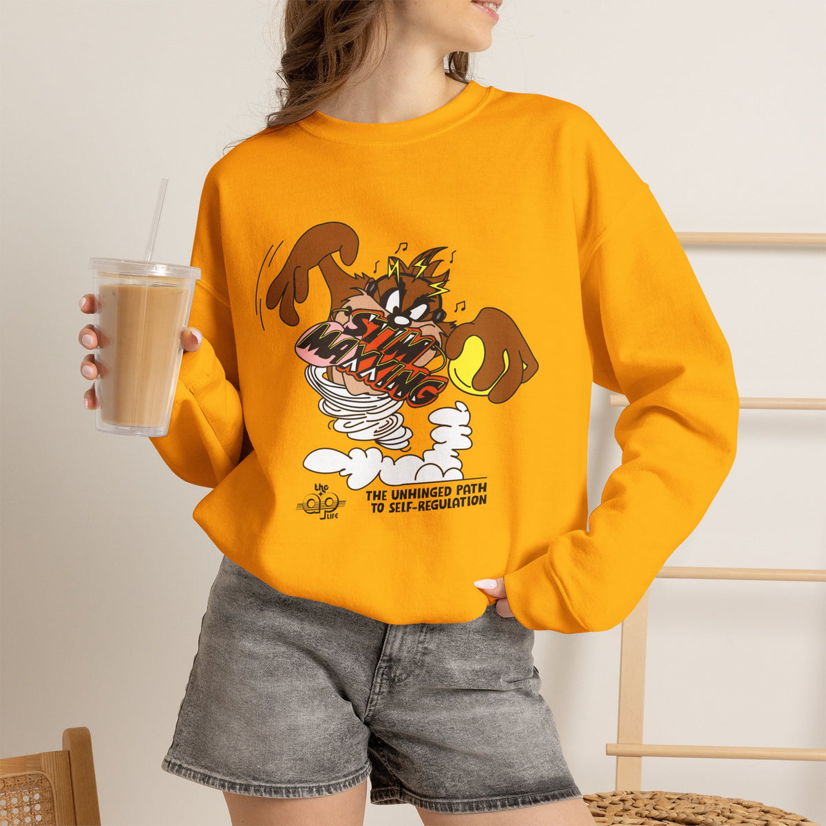 Stim-Maxxing - The Unhinged Path to Self-Regulation - Adult Unisex Heavy Blend™ Crewneck Sweatshirt