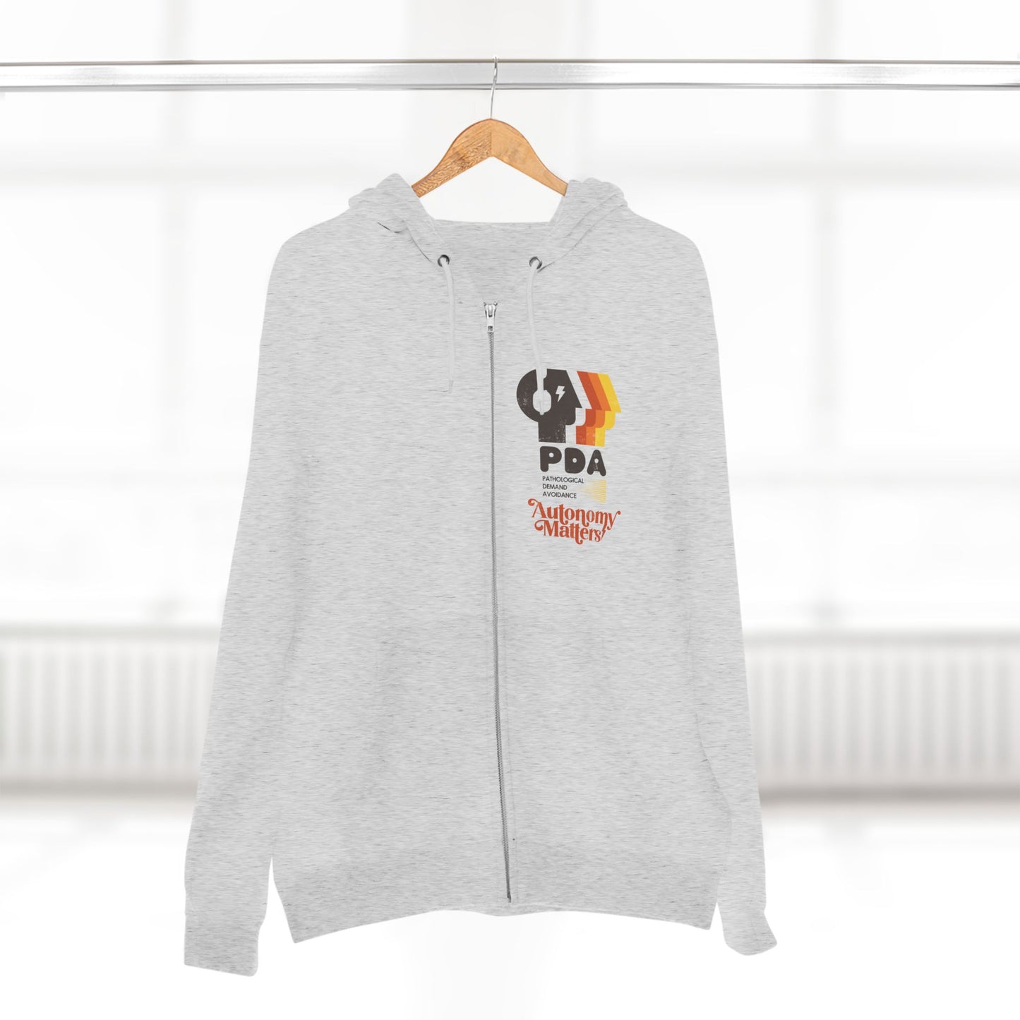 PDA - Pathological Demand Avoidance - Autonomy Matters - Adult Unisex Zip Hoodie