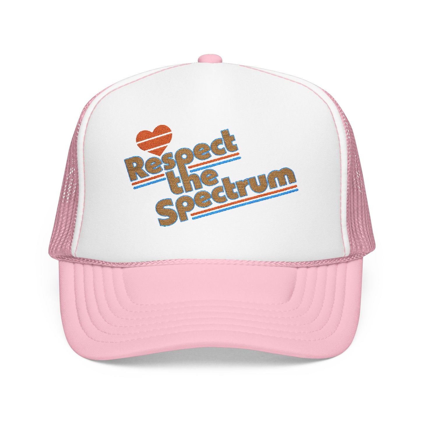 Respect The Spectrum Embroidered - Adult Unisex Trucker Hat