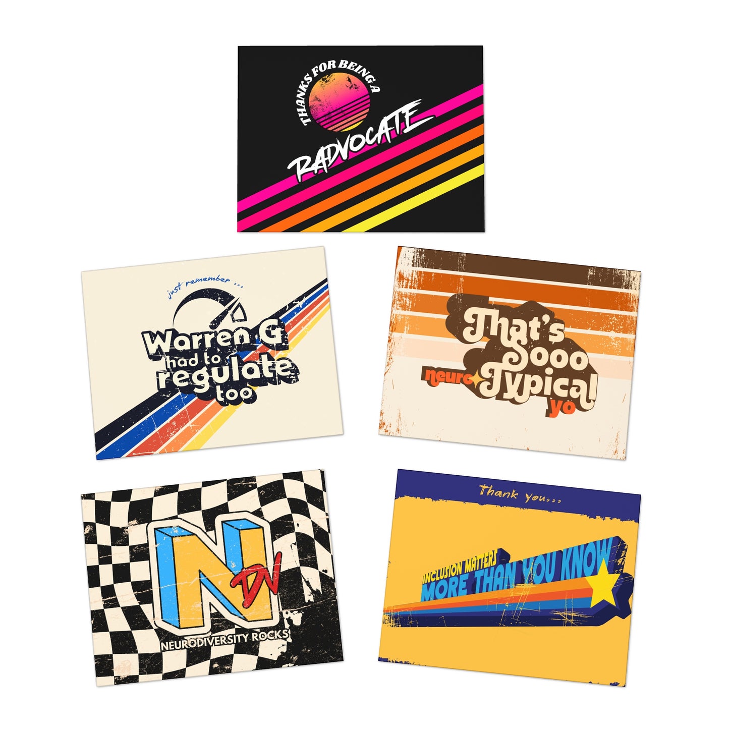 Multi-Design Advocacy Greeting Cards With Envelopes (5-Pack)