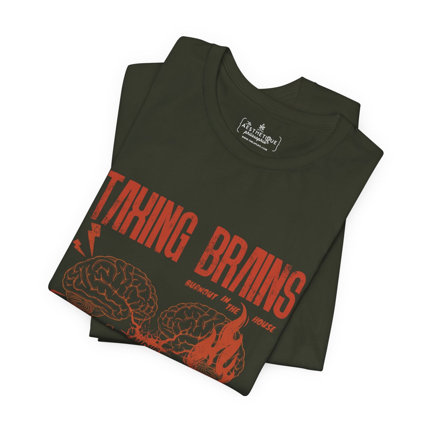Taxing Brains - Burnout in the House - AuDHD - Adult Unisex Jersey Tee