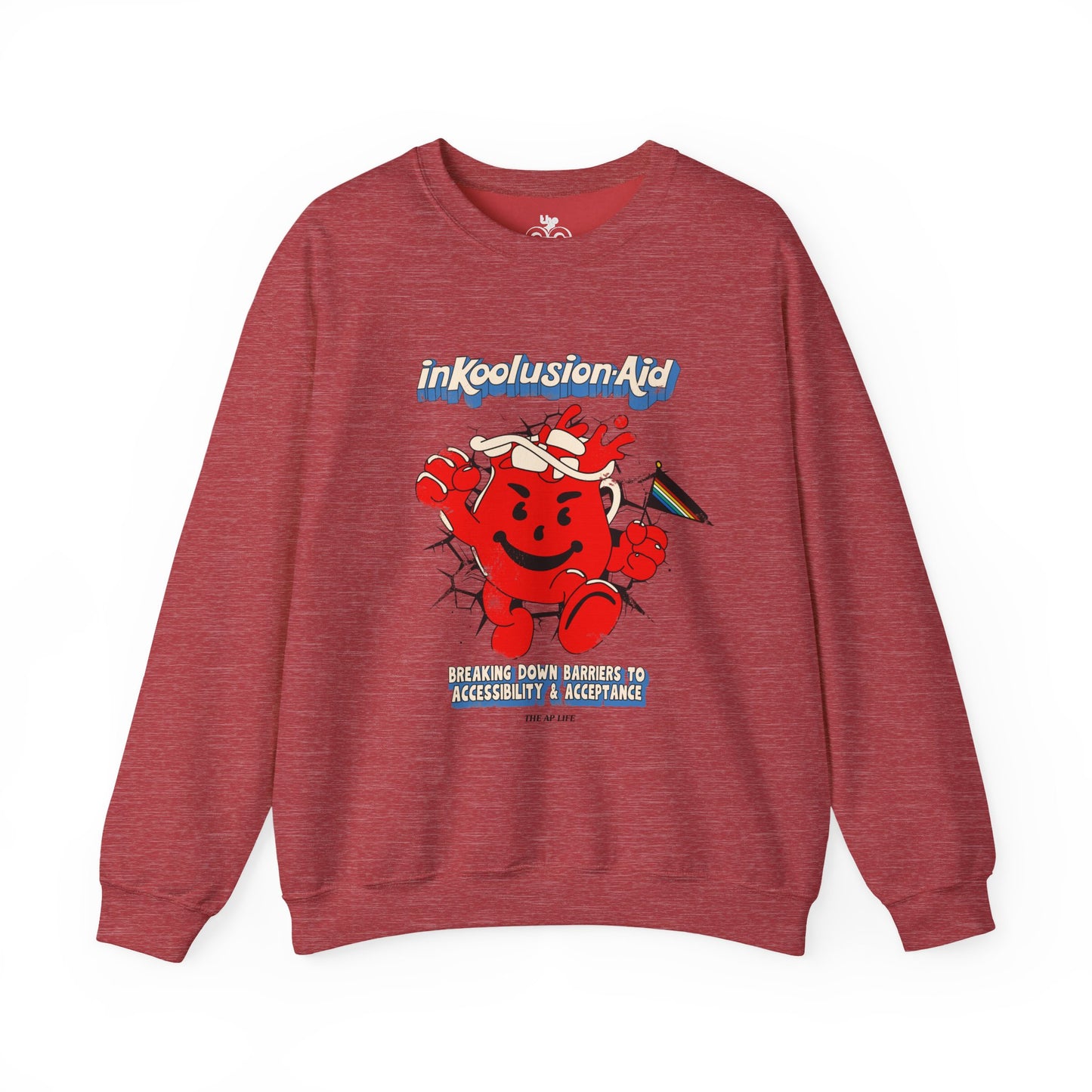 InKoolusion Aid - Breaking Down Barriers to Accessibility & Acceptance - Adult Unisex Heavy Blend™ Crewneck Sweatshirt