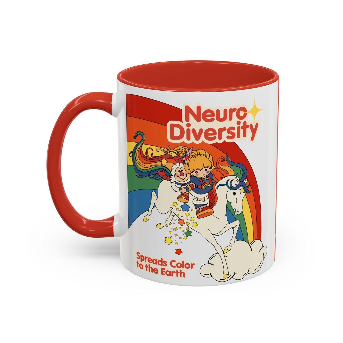 Neurodiversity Spreads Color to the Earth - Accent Coffee Mug (11, 15oz)