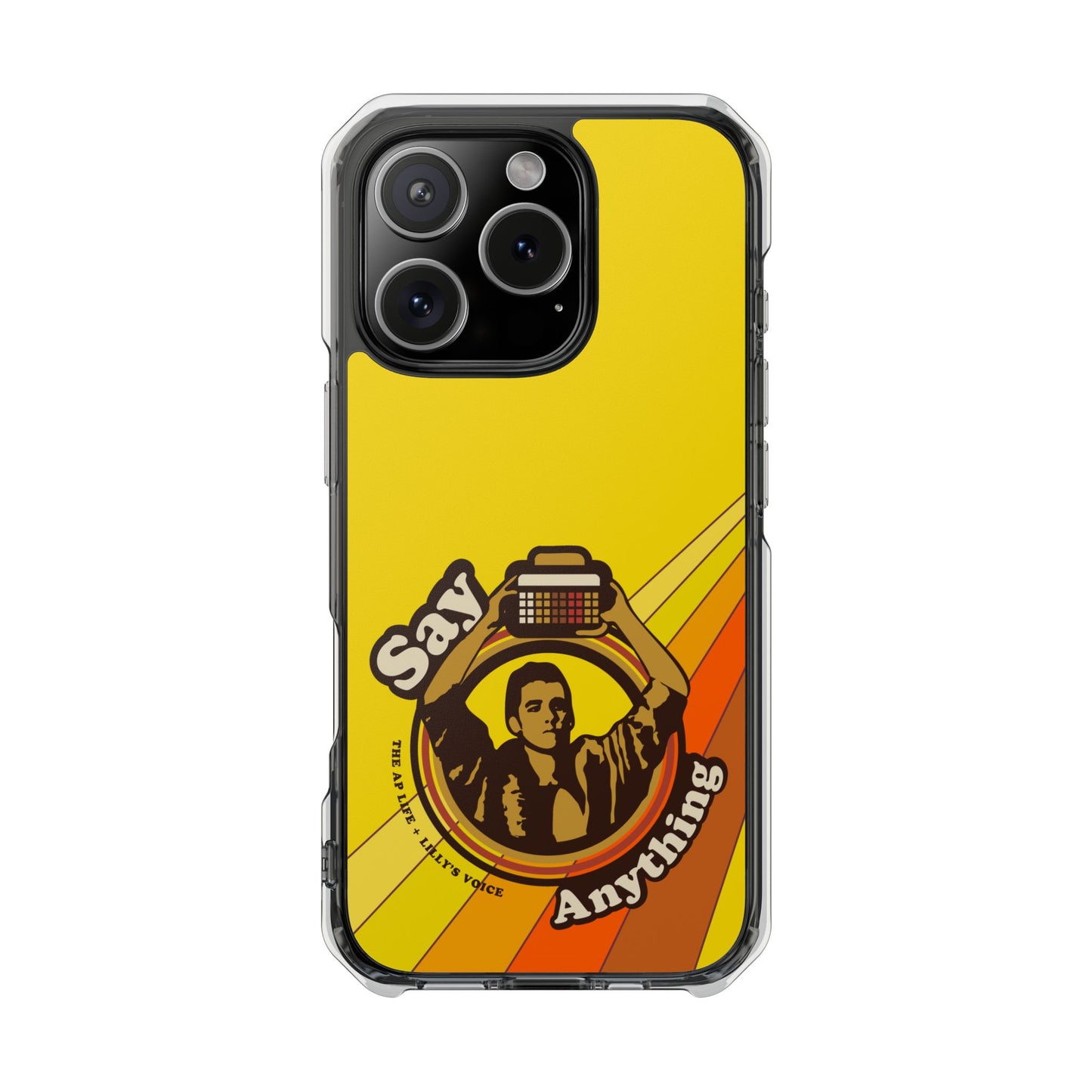 Say Anything - AAC - Lilly's Voice + The AP Life Collab - MagSafe® Clear Impact Case for iPhone