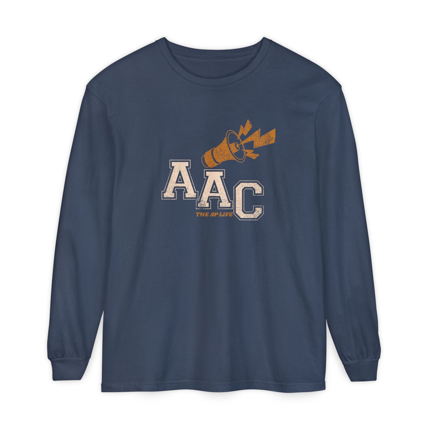 AAC Supports Team Enthusiast - Communication for the Win - Unisex Garment-dyed Long Sleeve T-Shirt